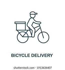 Bicycle Delivery icon. Simple element from delivery collection. Creative Bicycle Delivery icon for web design, templates, infographics and more