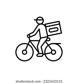 Bicycle Delivery icon in vector. Illustration