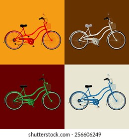 Bicycle design in colors