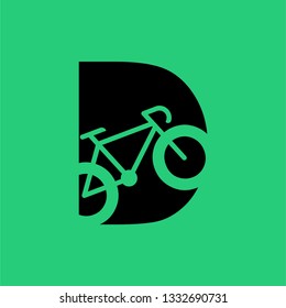 Bicycle design logos and icons and letters D. simple design. modern design. bicycle logo.