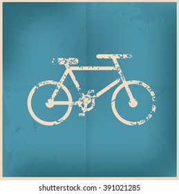 Bicycle design on old background,grunge vector