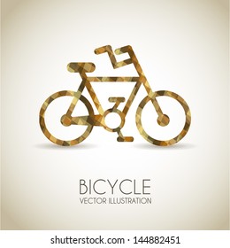 bicycle design over beige background vector illustration