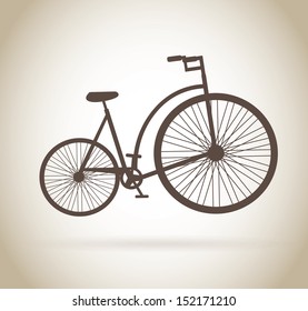 bicycle design over beige background vector illustration