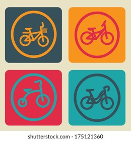 bicycle design over beige  background vector illustration  