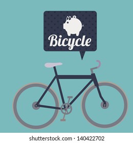 bicycle design over blue background vector illustration