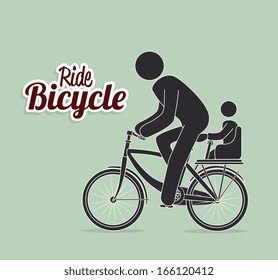 bicycle design over blue background vector illustration  