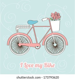 bicycle design over blue background vector illustration  