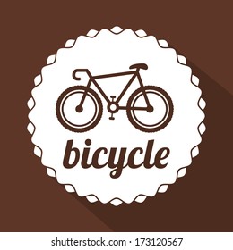 bicycle design over brown   background vector illustration  