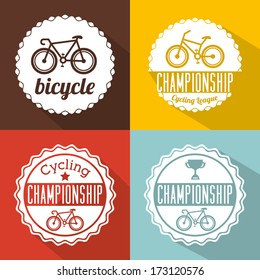 bicycle design over   colors  background vector illustration  
