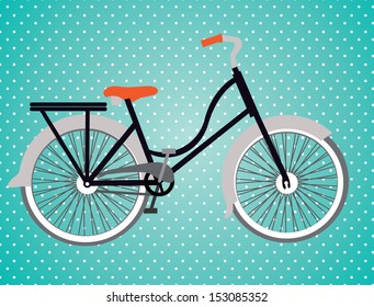 bicycle design over dotted background vector illustration  