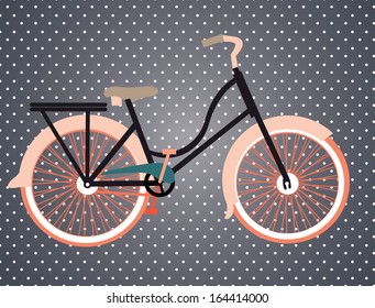 bicycle design over dotted background vector illustration  