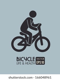 bicycle design over gray background vector illustration  
