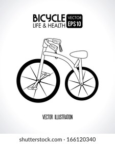 bicycle design over gray background vector illustration  
