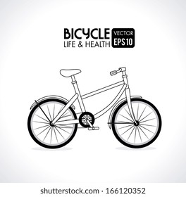 bicycle design over gray background vector illustration  