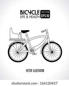 bicycle design over gray background vector illustration  
