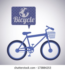 bicycle design over gray background vector illustration  
