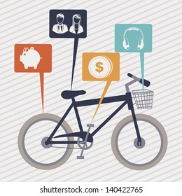 bicycle design over grunge background vector illustration