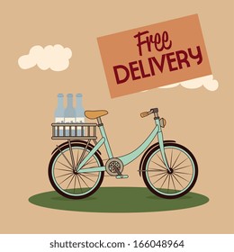 bicycle design over pink background vector illustration  