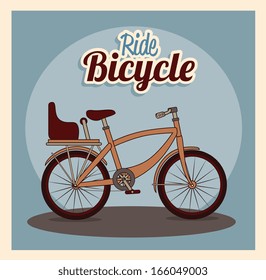 bicycle design over pink background vector illustration  