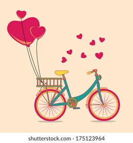 diseño de bicicleta sobre ilustración vectorial de fondo rosa  