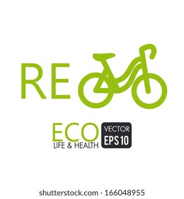 bicycle design over white background vector illustration  