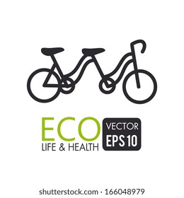 bicycle design over white background vector illustration  