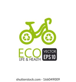 bicycle design over white background vector illustration  