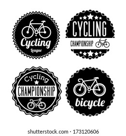 bicycle design over  white  background vector illustration  