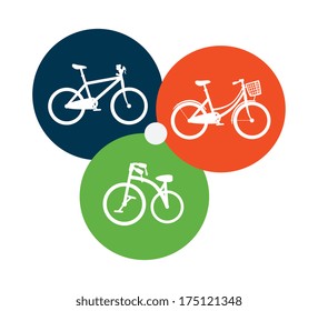 bicycle design over white  background vector illustration  