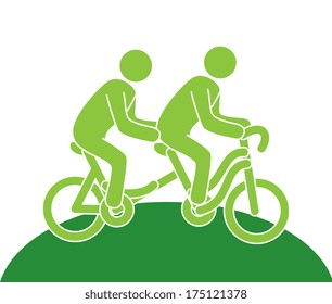 bicycle design over  white background vector illustration  