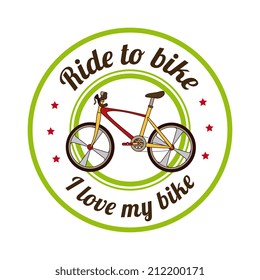 Bicycle design over white background, vector illustration