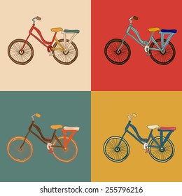 bicycle, desing over, colors background, vector illustration.