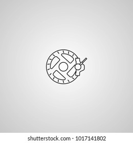 Bicycle disc brake Vector icon. More Icon in set.