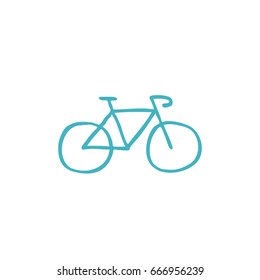 bicycle doodle icon