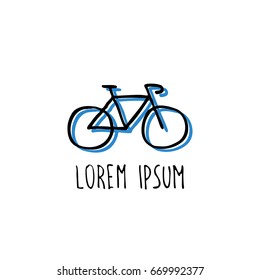 bicycle doodle icon