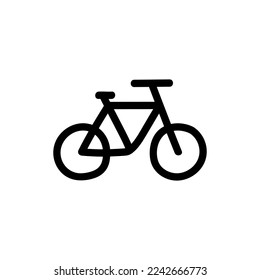 Bicycle doodle icon. Eco-friendly transport. Vector illustration.