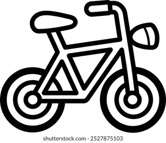 Bicycle doodle vector icon and illustration