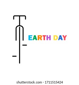 bicycle earth day vector on isolate background