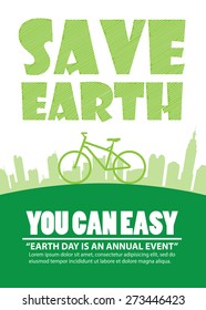 Bicycle Earth Day,Print A4 size