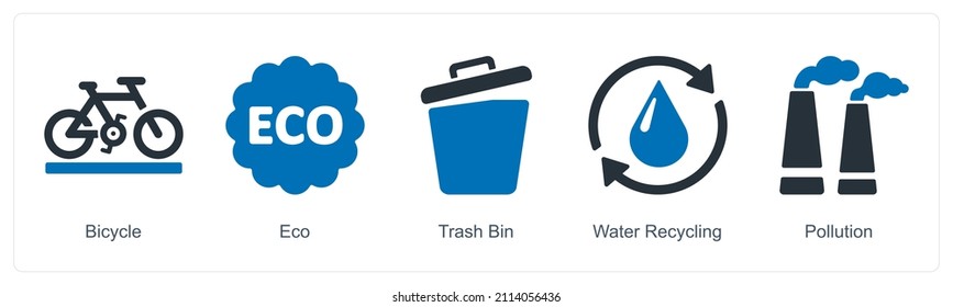 Bicycle And Eco Icon Concept