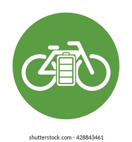 bicycle, ecobike, ecology green icons set on white background