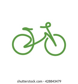 bicycle, ecobike, ecology green icons set on white background