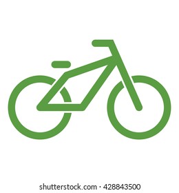 bicycle, ecobike, ecology green icons set on white background