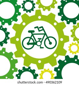 bicycle ecology infographic icon vector illustration design