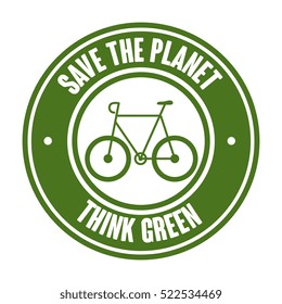 bicycle ecology vehicle isolated icon