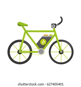 icono aislado del vehículo de la ecología de las bicicletas