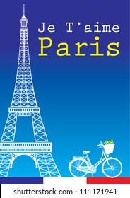 bicycle and Eiffel Tower