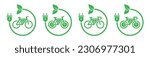 Bicycle Electric Energy Icon, Vector Illustration