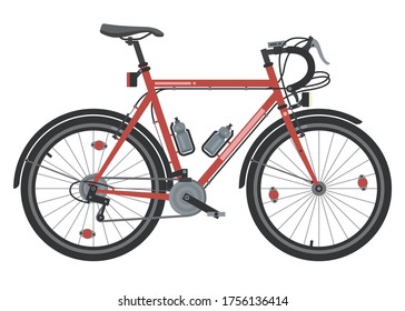 Bicycle element. Bicycle poster. Realistic picture. Vector illustration image.