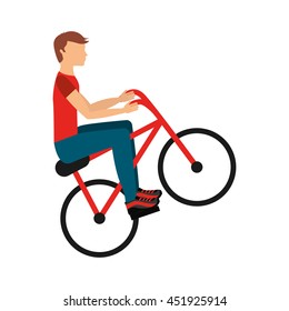 bicycle extreme isolated icon design, vector illustration  graphic
